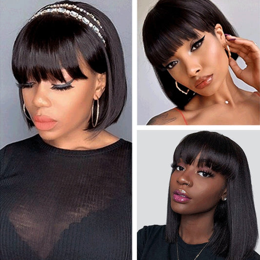 Realistic Human Hair Bob Wig